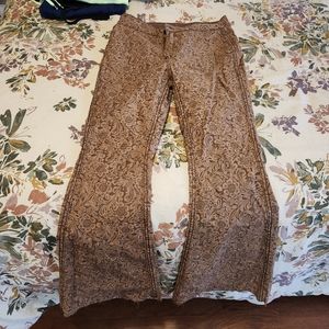 Reversible bell bottom jeans